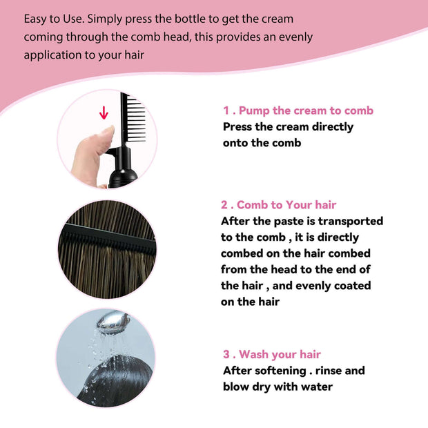 Straight hair cream that moisturizes and nourishes for sleek styles