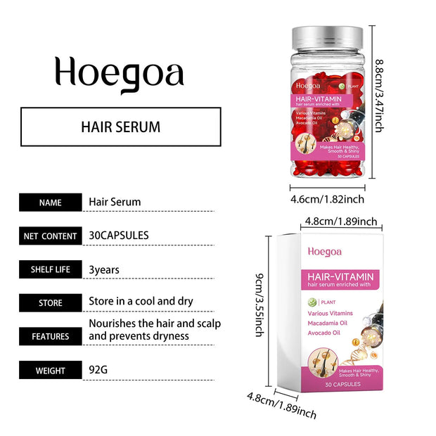 Hoegoa Hair Care Hair Care Hair Tail Hairy Dry Strong Hair Silk Glossy Smooth Hair Care null