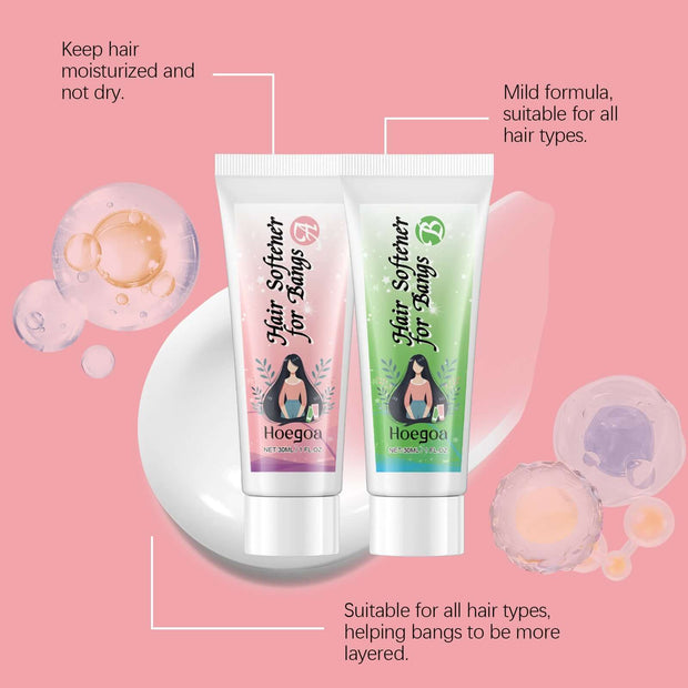 Frizz-control hair moisturizer – Bangs Softening Care Cream for silky, manageable hair