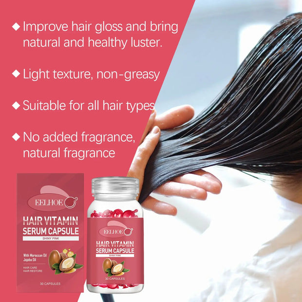 EELHOE Hair Oil Care Capsules - Relieve Dry, Frizzy, Split Ends For Smooth Hair Care Hair Oil. null